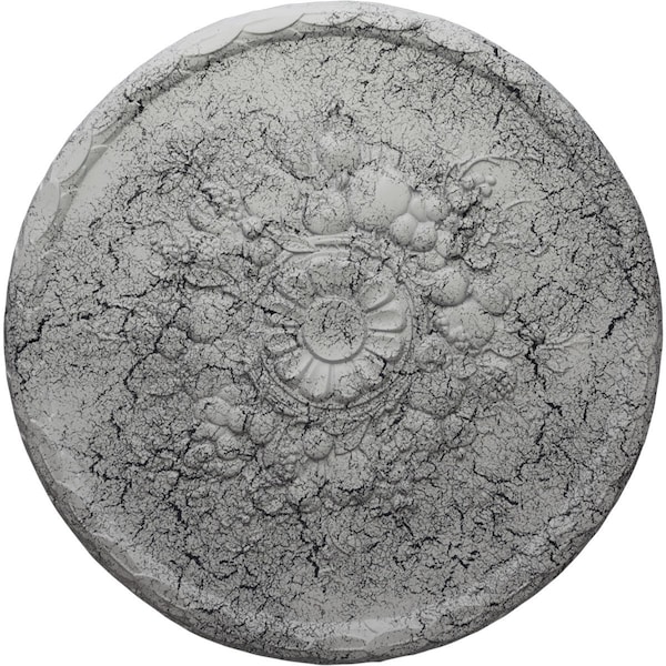 Ekena Millwork Anthony Harvest Medallion (Canopies up to 2 1/8"), 22 1/2"OD x 1 1/4"P, Ultra Pure White Crackle CM22ATUWC - main